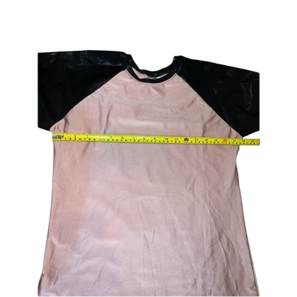 NEW pink Black Swim Top Skirt sparkly rashguard undercover waterwear set L large - Picture 4 of 10